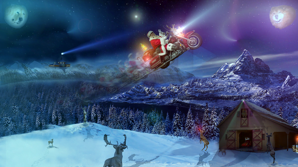 The creation of the magical Santa two wheeled sleigh
